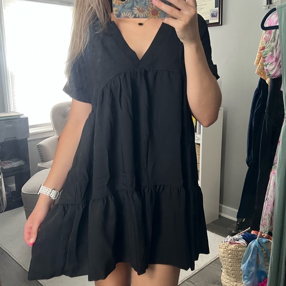 Black Ruffle Dress - Picture 4 of 4